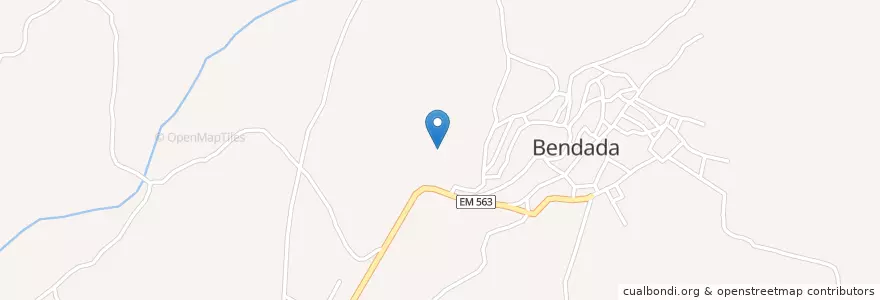 Mapa de ubicacion de Bendada en 포르투갈, Guarda, Centro, Beira Interior Norte, Sabugal, Bendada.