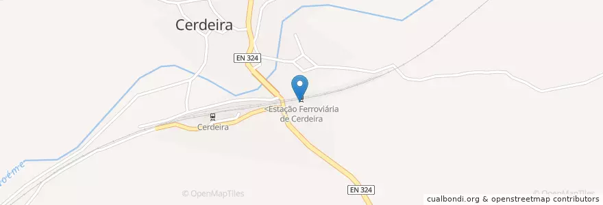 Mapa de ubicacion de Cerdeira en Portugal, Centre, Guarda, Beira Interior Norte, Sabugal, Cerdeira.