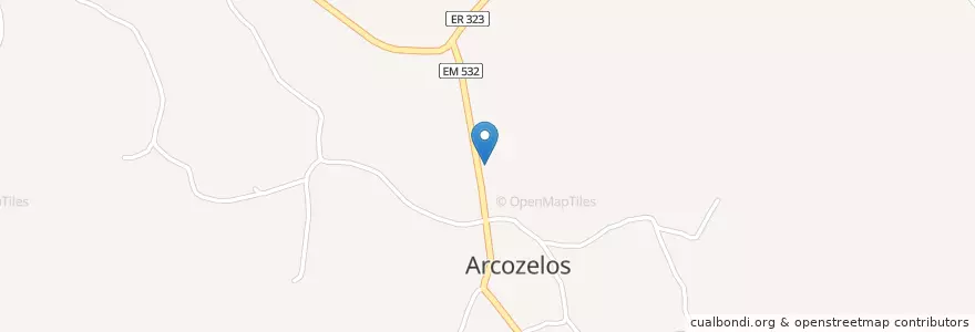 Mapa de ubicacion de Arcozelos en Portugal, Norte, Viseu, Douro, Moimenta Da Beira, Arcozelos.