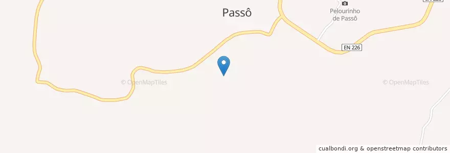 Mapa de ubicacion de Passô en ポルトガル, ノルテ, Viseu, Douro, Moimenta Da Beira, Passô.