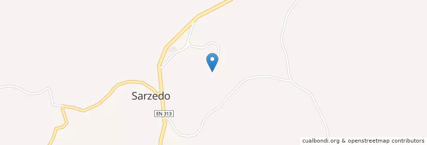 Mapa de ubicacion de Sarzedo en Portekiz, Norte, Viseu, Douro, Moimenta Da Beira, Sarzedo.