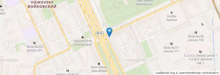 Mapa de ubicacion de Здоров.ру en Rusland, Centraal Federaal District, Moskou, Северный Административный Округ, Войковский Район.