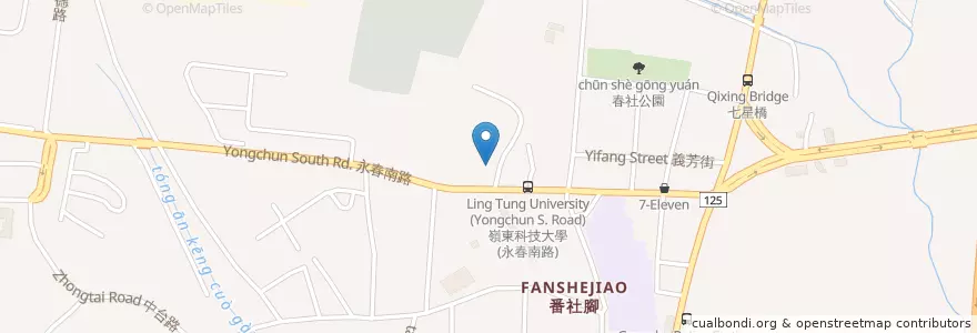 Mapa de ubicacion de 冠軍會客菜 en Tayvan, Taichung, 南屯區.