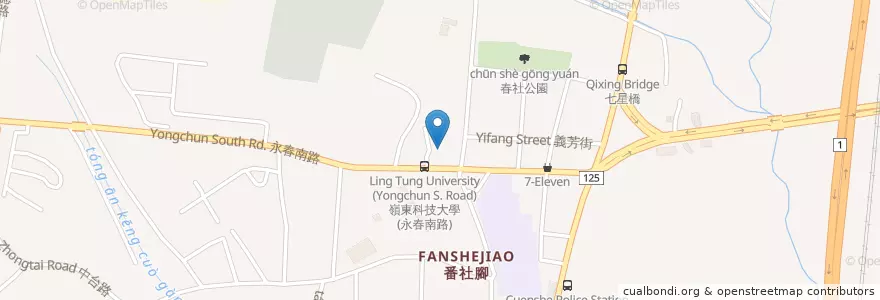 Mapa de ubicacion de 廣味居港式燒臘 en 臺灣, 臺中市, 南屯區.