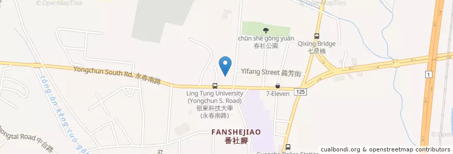 Mapa de ubicacion de 樂聯牛排館 en 臺灣, 臺中市, 南屯區.