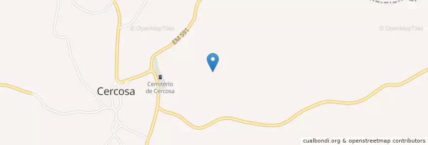 Mapa de ubicacion de Cercosa en Portogallo, Centro, Viseu, Viseu Dão-Lafões, Mortágua, Cercosa.