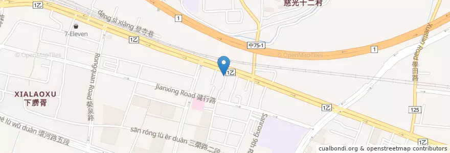 Mapa de ubicacion de 一成自助餐 en 타이완, 타이중 시, 우르 구.