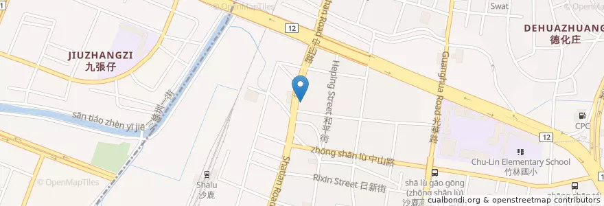 Mapa de ubicacion de 黃記牛肉麵 en Taiwan, Taichung, Shalu District.