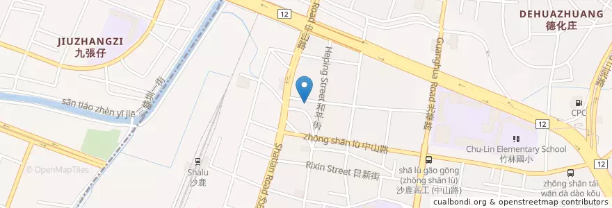 Mapa de ubicacion de 鮮肉湯圓 en تایوان, تایچونگ, 沙鹿區.