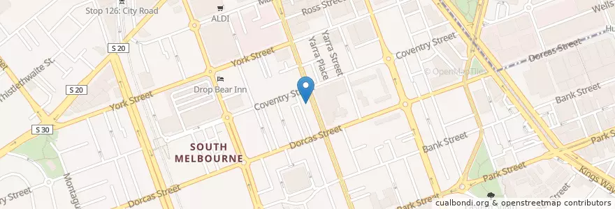 Mapa de ubicacion de Ayam Penyet Ria en オーストラリア, ビクトリア, City Of Port Phillip.