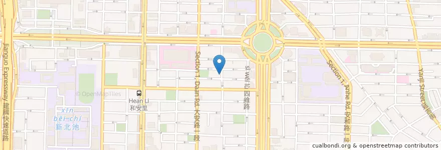 Mapa de ubicacion de 卡菲米朗坊精品咖啡 en 臺灣, 新北市, 臺北市, 大安區.
