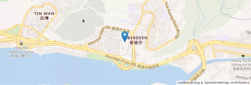 Mapa de ubicacion de 新昌發 en 중국, 광둥성, 홍콩, 홍콩섬, 신제, 南區 Southern District.