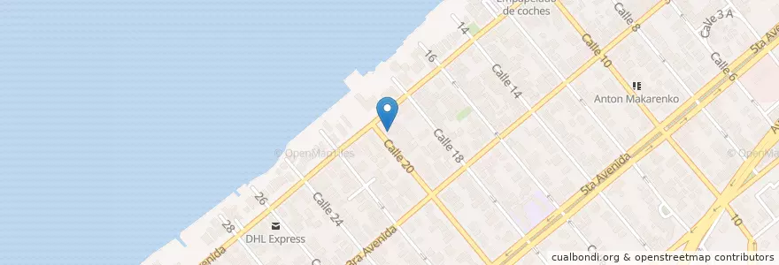 Mapa de ubicacion de Mes Amis en كوبا, La Habana.