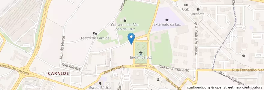 Mapa de ubicacion de Jardin da Luz en Portugal, Área Metropolitana De Lisboa, Lisboa, Grande Lisboa, Lisbon, Carnide.