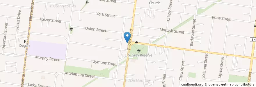 Mapa de ubicacion de Baps Nepalese Restaurant en Australien, Victoria, City Of Darebin.