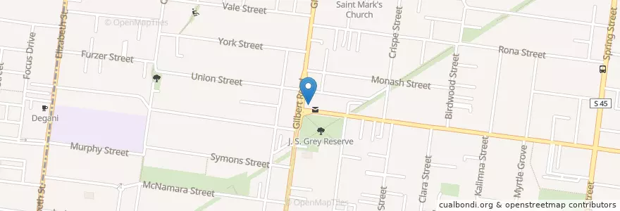 Mapa de ubicacion de Regent West LPO en Australië, Victoria, City Of Darebin.