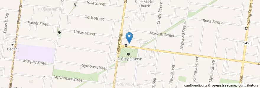 Mapa de ubicacion de Neko HQ en Avustralya, Victoria, City Of Darebin.