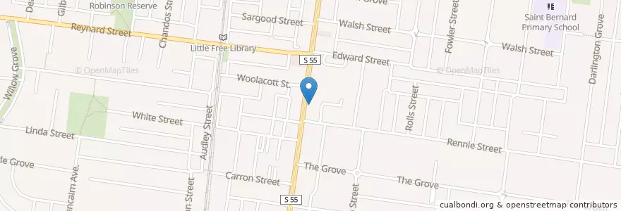 Mapa de ubicacion de Manara en Австралия, Виктория, City Of Moreland.