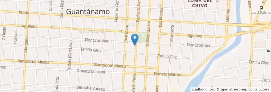 Mapa de ubicacion de Pizzeria La Beneciana en 古巴, Guantánamo, Guantánamo, Ciudad De Guantánamo.
