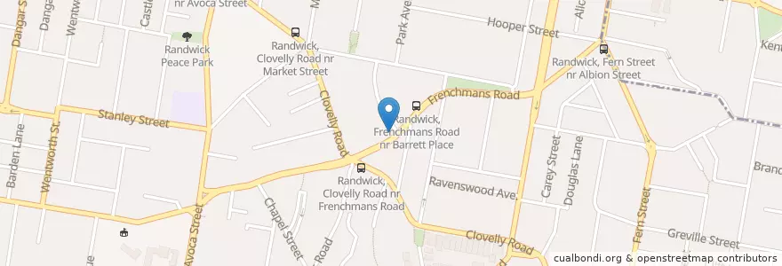Mapa de ubicacion de Vims Kitchen en Avustralya, New South Wales, Sydney, Randwick City Council.