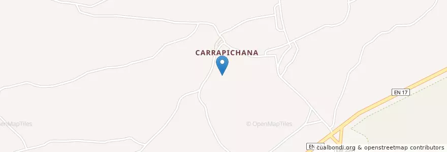 Mapa de ubicacion de Carrapichana en Portugal, Centro, Guarda, Beira Interior Norte, Celorico Da Beira, Carrapichana.