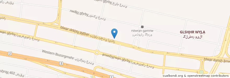 Mapa de ubicacion de بانک مسکن en 이란, استان البرز, شهرستان کرج, بخش مرکزی شهرستان کرج, کرج.