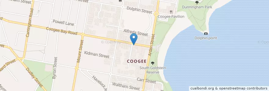 Mapa de ubicacion de A Fish Called Coogee en Austrália, Nova Gales Do Sul, Sydney, Randwick City Council.