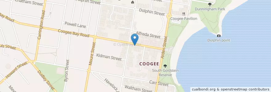 Mapa de ubicacion de Ollie's Kitchen en Australia, New South Wales, Sydney, Randwick City Council.