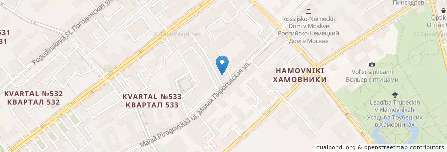 Mapa de ubicacion de The Y en Russia, Distretto Federale Centrale, Москва, Центральный Административный Округ, Район Хамовники.
