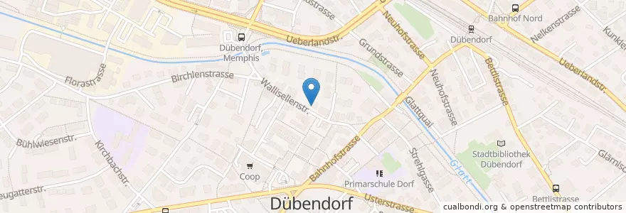 Mapa de ubicacion de Post en Svizzera, Zurigo, Bezirk Uster, Dübendorf.