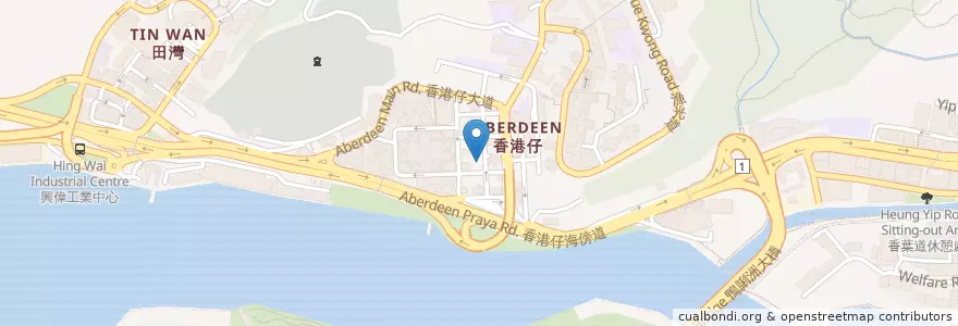 Mapa de ubicacion de 潮發記 Chiu Fat Kee en China, Guangdong, Hongkong, Hong Kong Island, New Territories, 南區 Southern District.