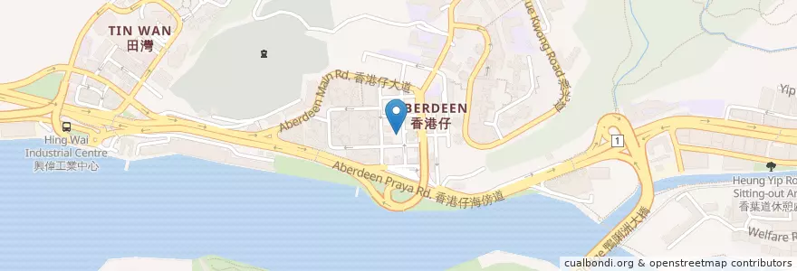 Mapa de ubicacion de 德興燒味茶餐廳 en Китай, Гуандун, Гонконг, Гонконг, Новые Территории, 南區 Southern District.