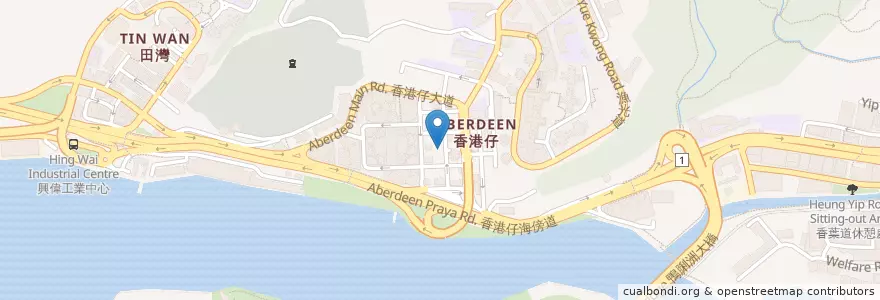 Mapa de ubicacion de 老上海餛飩舖 en China, Guangdong, Hongkong, Hongkong, New Territories, 南區 Southern District.
