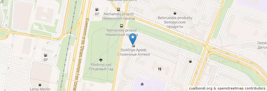 Mapa de ubicacion de Столичные Аптеки en Russie, District Fédéral Central, Moscou, Северо-Западный Административный Округ, Район Строгино.