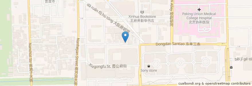 Mapa de ubicacion de 马路边边串串香 en China, Peking, Hebei, 东城区.