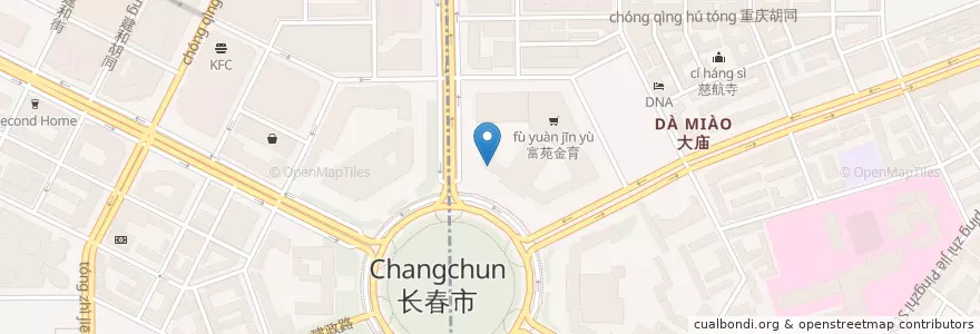 Mapa de ubicacion de Thai Kitchen en Китай, Гирин, 长春市, 南关区, 自强街道.