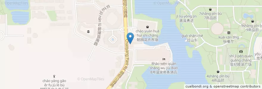 Mapa de ubicacion de 同仁堂 en Китай, Пекин, Хэбэй, Район Чаоян.