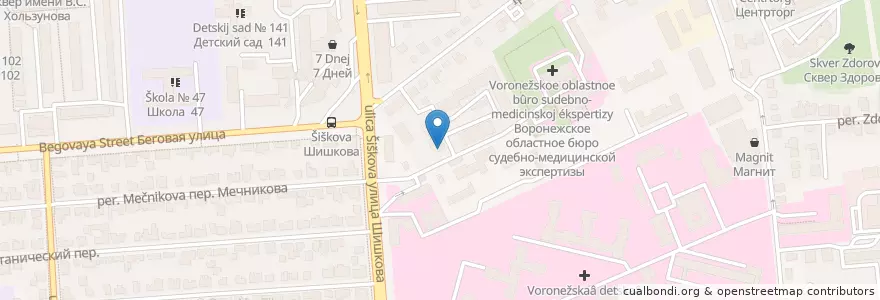 Mapa de ubicacion de Элпис en Russland, Föderationskreis Zentralrussland, Oblast Woronesch, Городской Округ Воронеж.