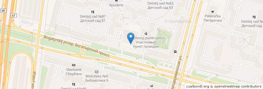 Mapa de ubicacion de Суши Whit en ロシア, 北西連邦管区, レニングラード州, サンクト ペテルブルク, Приморский Район, Округ № 65.