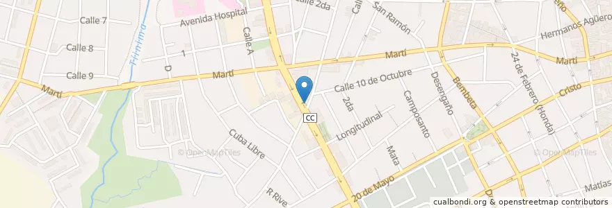 Mapa de ubicacion de Ponchera en Kuba, Camagüey, Camagüey, Ciudad De Camagüey.