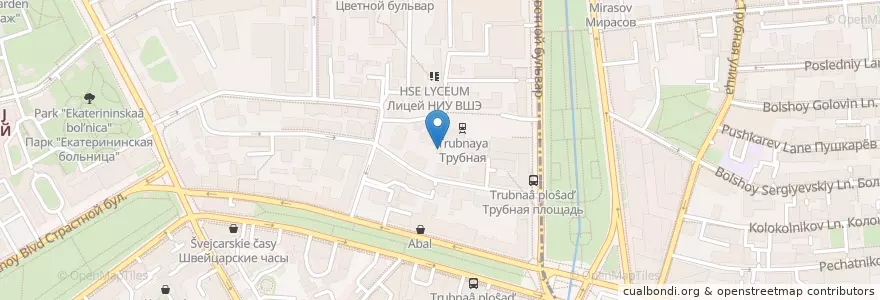 Mapa de ubicacion de Ладент en Rusia, Центральный Федеральный Округ, Москва, Центральный Административный Округ, Тверской Район.