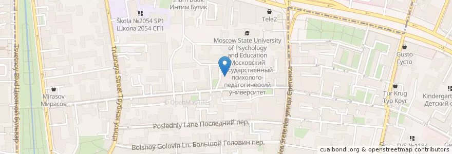 Mapa de ubicacion de Зуб.ру en Rússia, Distrito Federal Central, Москва, Центральный Административный Округ, Мещанский Район.
