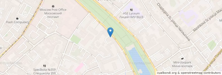 Mapa de ubicacion de Хинкали Nation en Rusland, Centraal Federaal District, Moskou, Центральный Административный Округ, Басманный Район.