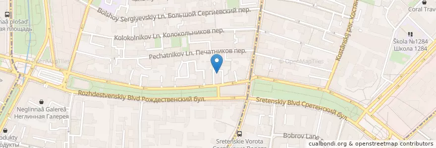 Mapa de ubicacion de Гемотест en Rusland, Centraal Federaal District, Moskou, Центральный Административный Округ, Мещанский Район.
