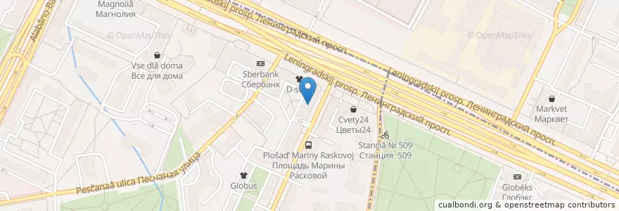 Mapa de ubicacion de Будь здоров en Rusia, Distrito Federal Central, Москва, Северный Административный Округ, Район Сокол.