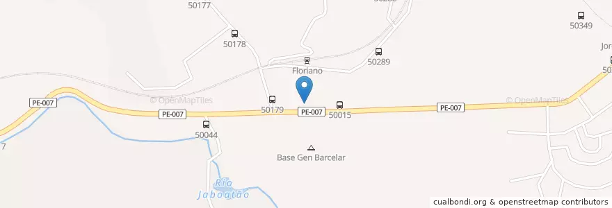 Mapa de ubicacion de Farmácia Floriano en ブラジル, 北東部地域, ペルナンブーコ, Região Geográgica Imediata Do Recife, Região Geográfica Intermediária Do Recife, Região Metropolitana Do Recife, ジョボトン・ドス・グアララペス.