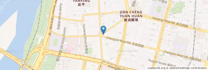 Mapa de ubicacion de 尚雯媽媽手工早餐 en 台湾, 新北市, 台北市.