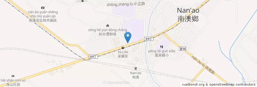 Mapa de ubicacion de 來來黑白切 en 臺灣, 臺灣省, 宜蘭縣, 蘇澳鎮.