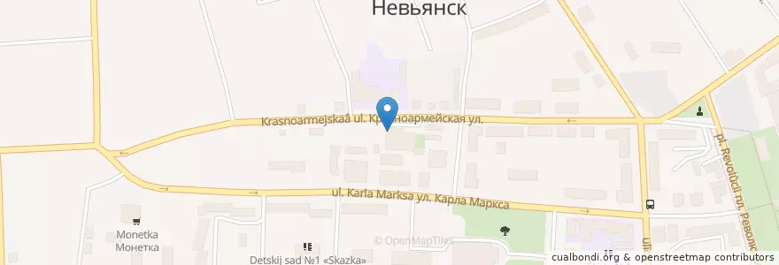 Mapa de ubicacion de Сбербанк en ロシア, ウラル連邦管区, スヴェルドロフスク州, Горнозаводской Управленческий Округ, ネヴャンスク管区.