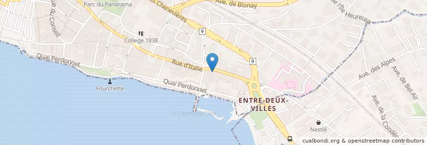 Mapa de ubicacion de Café du Port en İsviçre, Vaud, Vevey.